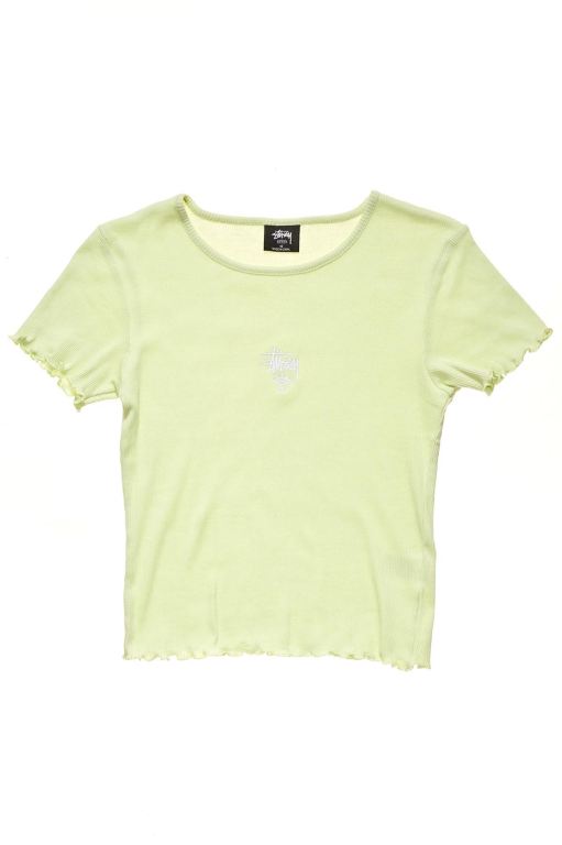 Stussy Womens Fairmont Fluted T Shirt Green - WFHVZ7541